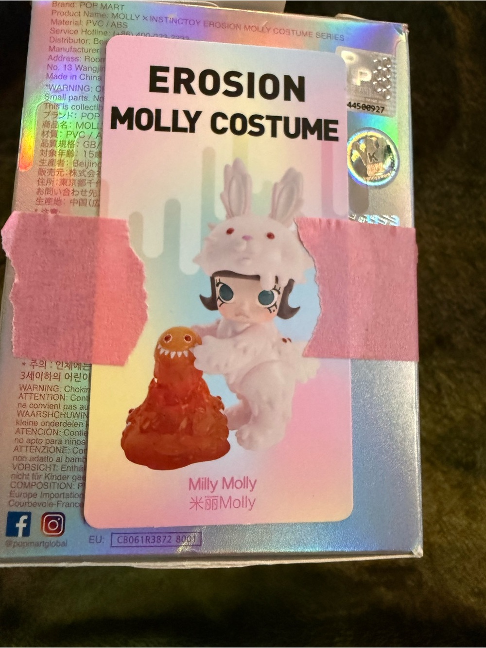 POP MART Milly Molly Erosion Molly Costume Pink Collectible Figure
